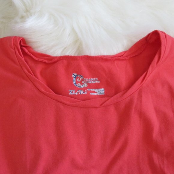 3/$15 Hot Coral with Twisted Collar - Picture 3 of 6